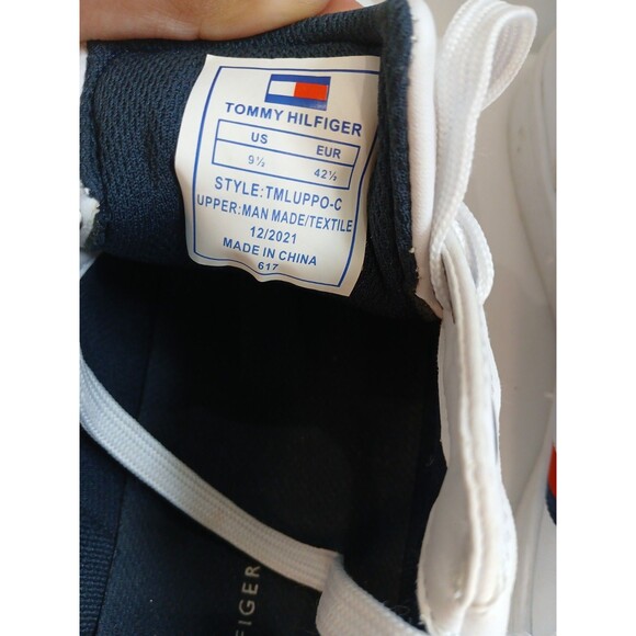 Tommy Hilfiger Men’s White Casual Sneakers Size 9.5 Lace Up Lifestyle Shoes main image 5